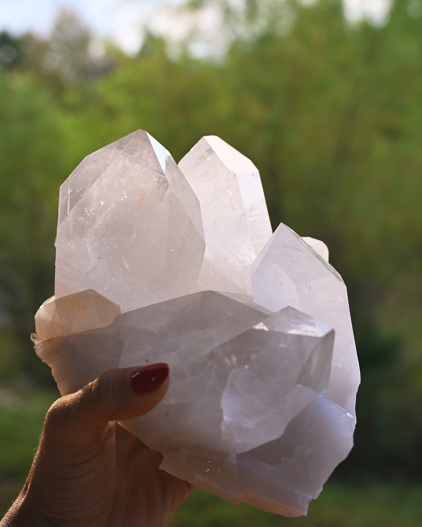 Arkansas Clear Quartz Key Crystal 3.570 lb — top