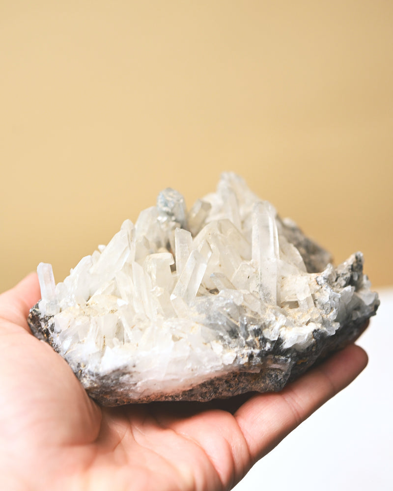 Peruvian Quartzw Galena Cluster 1.1lbs