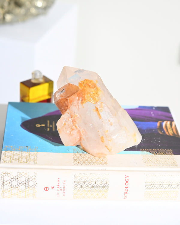 Quartz Cluster w Hematite 2lbs