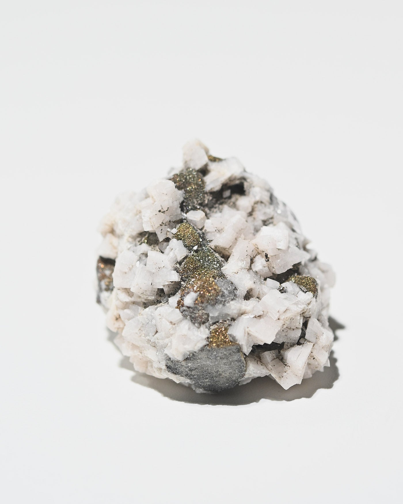 Quartz calcite galena specimen 109g front