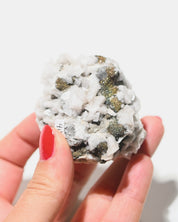 Quartz calcite galena mineral specimen rear