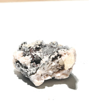 Quartz calcite galena specimen rear view