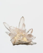 Quartz cluster specimen with transparent points
