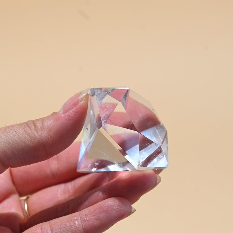 Clear Quartz Diamond Carving