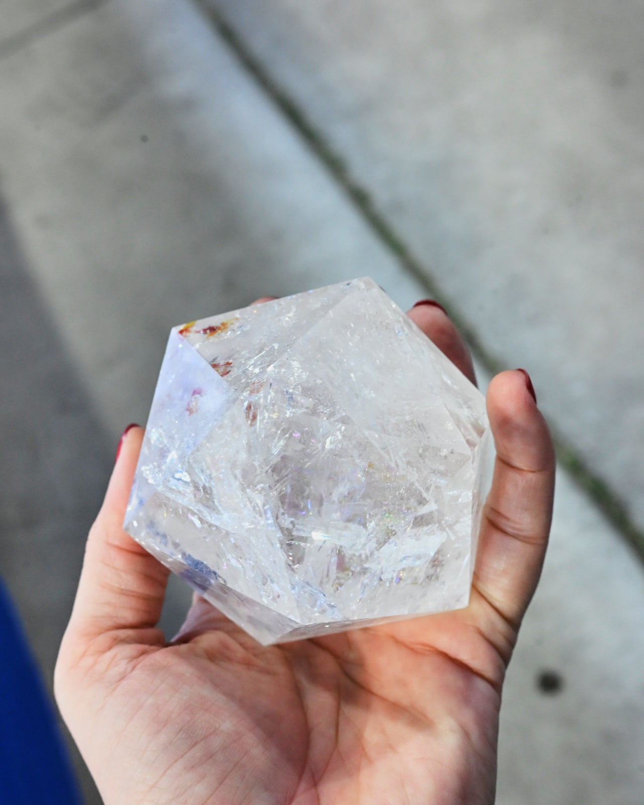 Geometric Quartz Form - side view