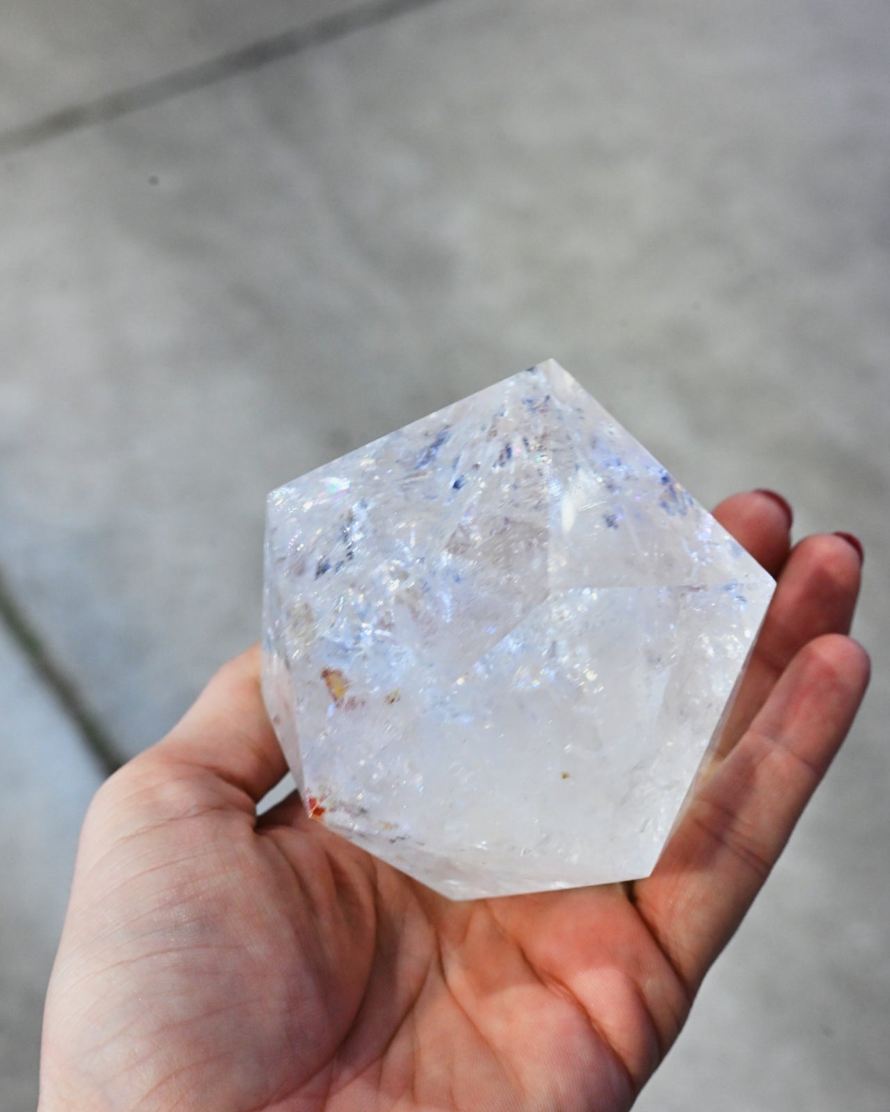 Geometric Quartz Form - scale view