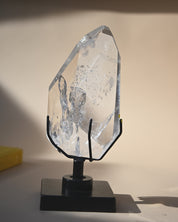 Clear Geometric Quartz Form on Stand - view 7
