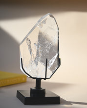 Clear Geometric Quartz Form on Stand - view 8