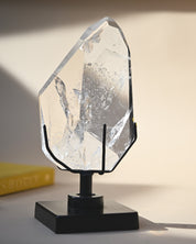 Clear Geometric Quartz Form on Stand for sale at Crystals.com