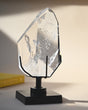 Clear Geometric Quartz Form on Stand