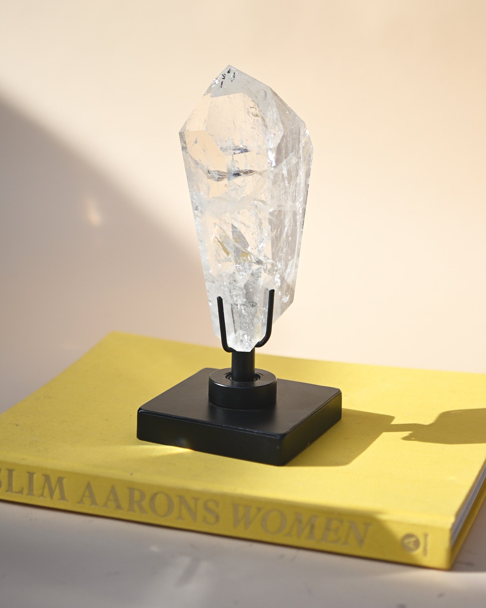Clear Quartz Generator on Custom Base - clear quartz crystal tower point view 7