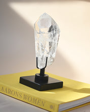 Clear Quartz Generator on Custom Base - clear quartz crystal tower point for sale at Crystals.com