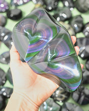 Rainbow Obsidian Double Heart Carving – Mexico - Image 2
