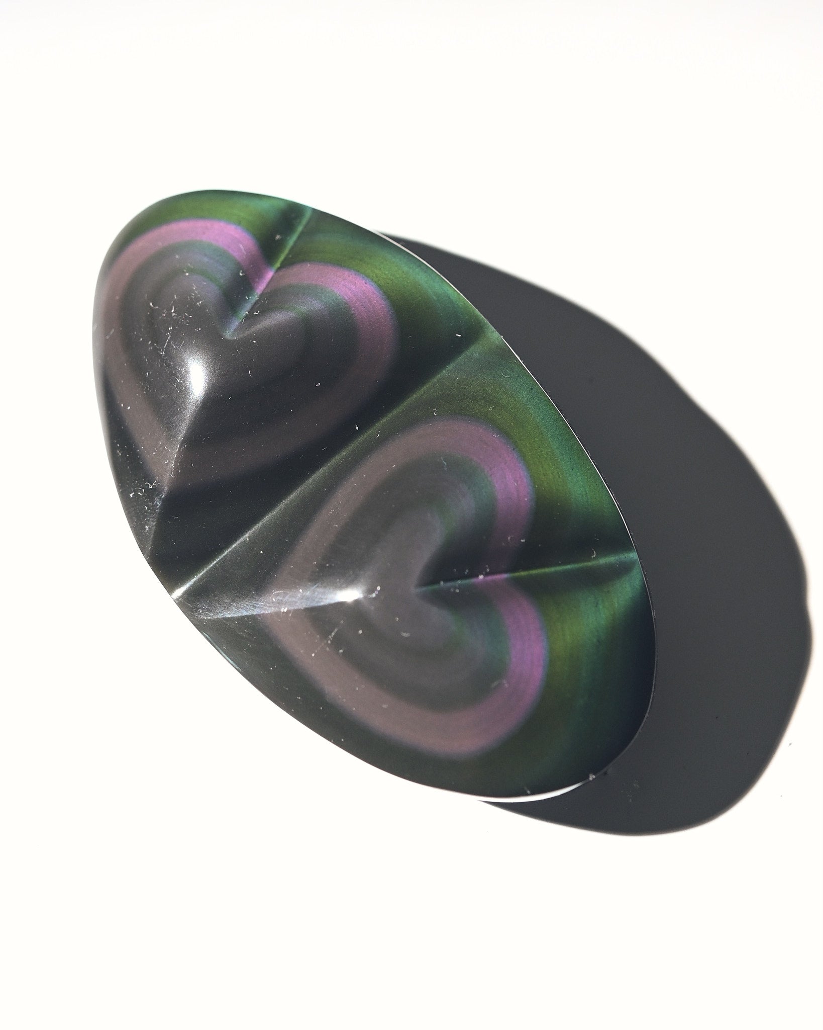Double Heart Rainbow Obsidian