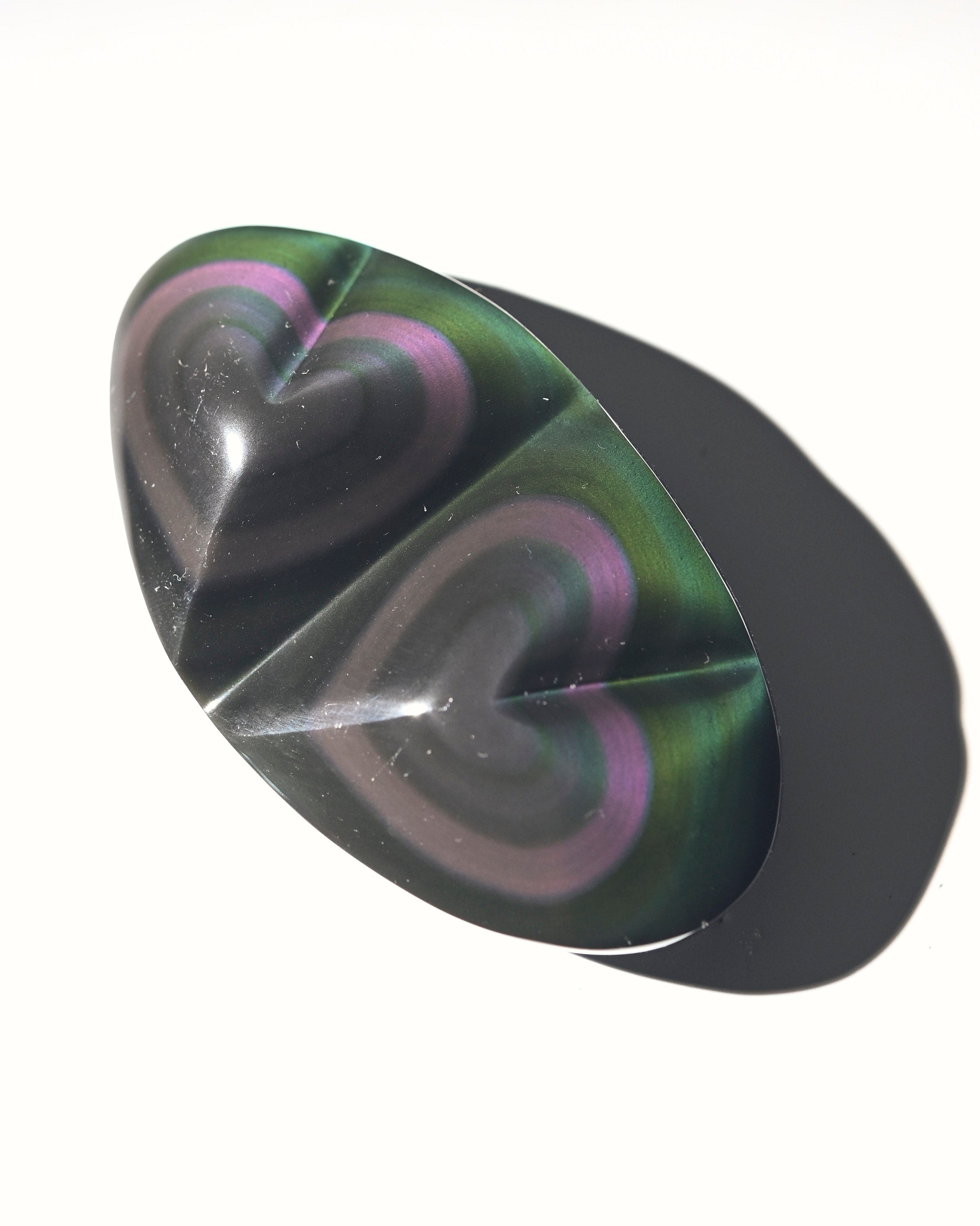 Double Heart Rainbow Obsidian