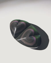 Double Heart Rainbow Obsidian