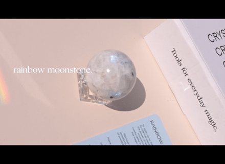 Rainbow Moonstone Sphere — Moonstone crystal specimen