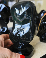Rainbow Obsidian Double Heart on Base – Mexico