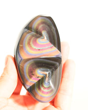Double Rainbow Heart Obsidian 2.5in