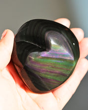 Rainbow Heart Obsidian 2.5in