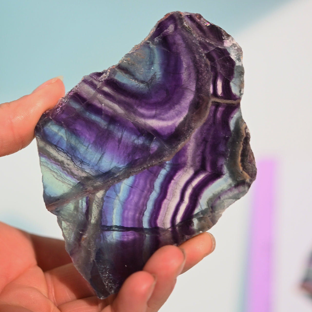 Rainbow Fluorite Slab