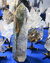 Rare Blue Chlorite in Quartz Tower – 13.6 lb (One of One)