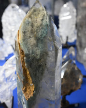 Rare Blue Chlorite in Quartz Tower – 13.6 lb (One of One)