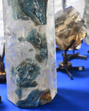 Rare Blue Chlorite in Quartz Tower – 13.6 lb (One of One)