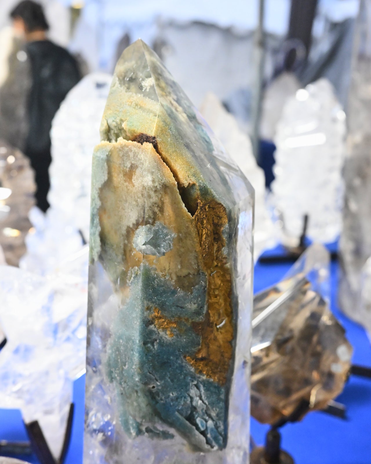 Rare Blue Chlorite in Quartz Tower – 13.6 lb (One of One)