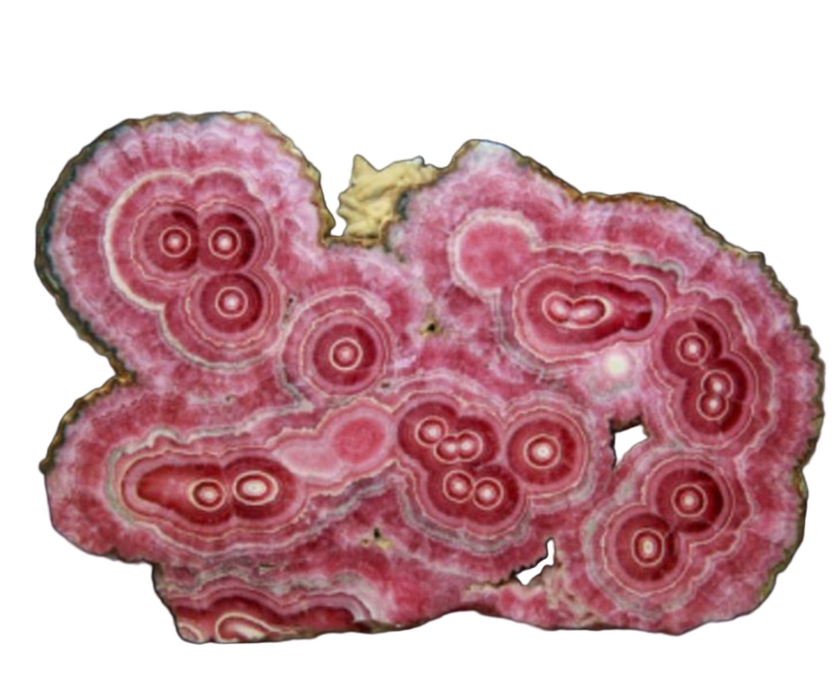 Rhodochrosite crystal — Pink, rose, banded pink specimen, Trigonal crystal system