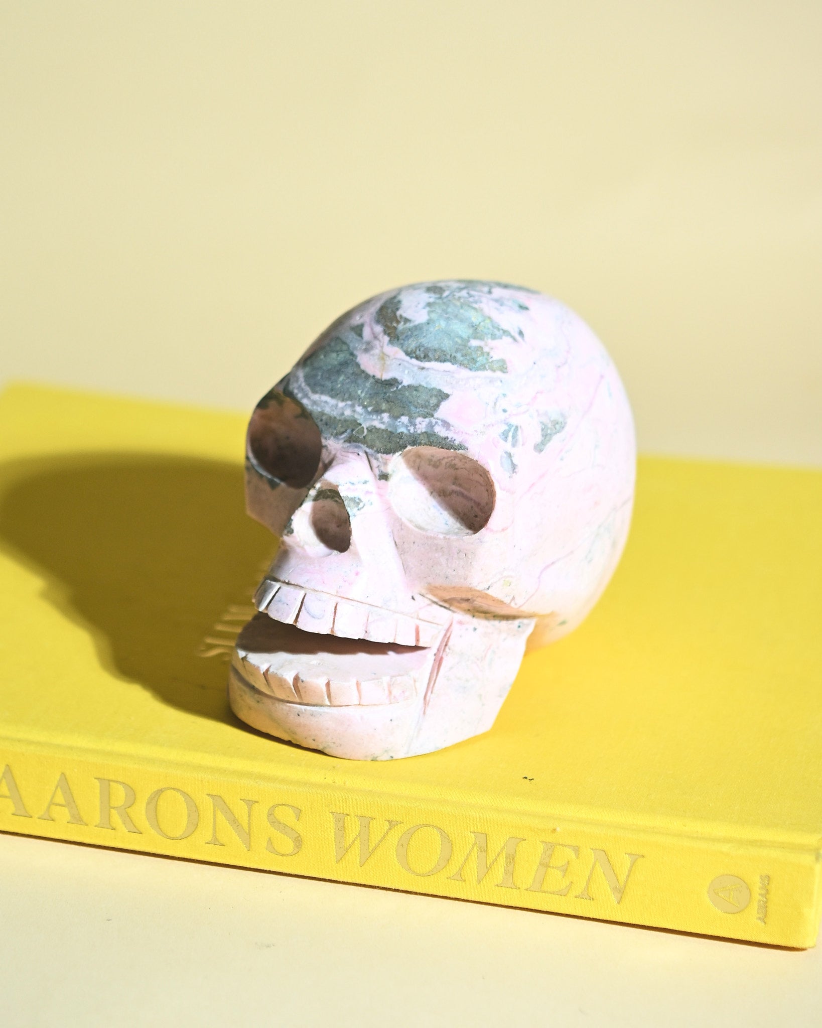 Rhodonite Skull 5lbs - rhodonite crystal crystal skull close up detail