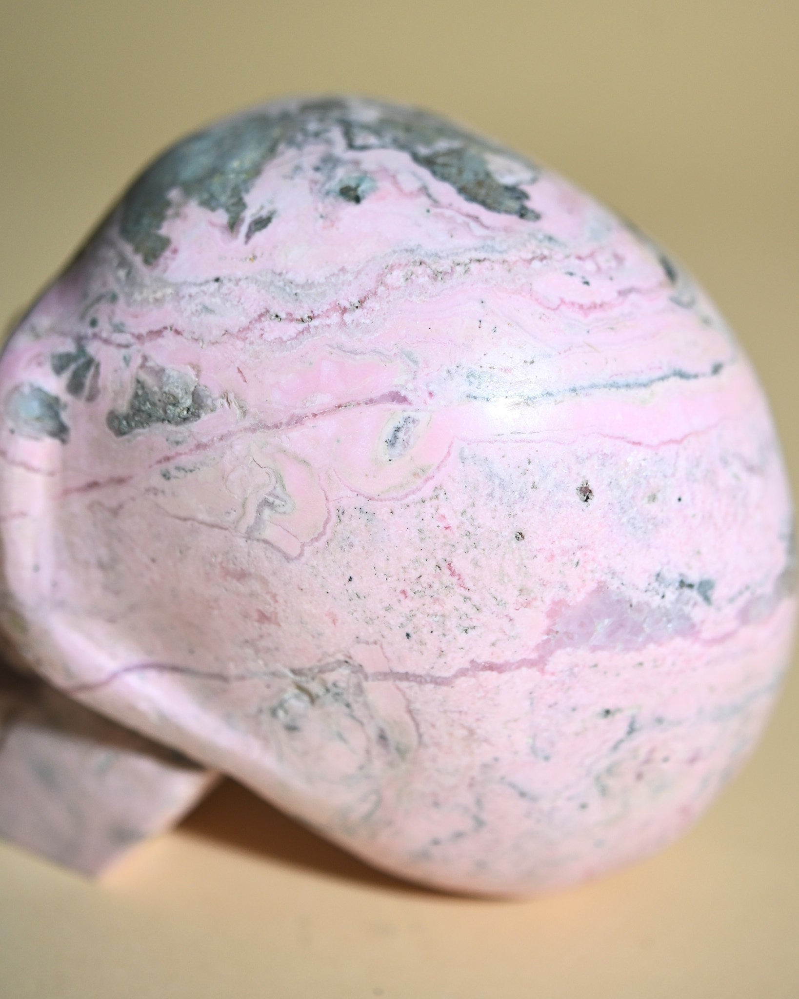 Rhodonite Skull 5lbs - rhodonite crystal crystal skull styled in home