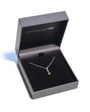 October birthstone tourmaline necklace in 925 sterling silver
