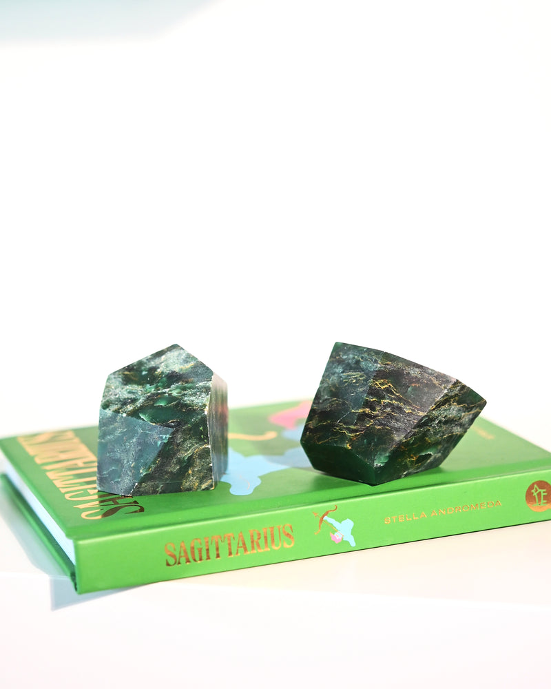 Green Jade Geometric Form