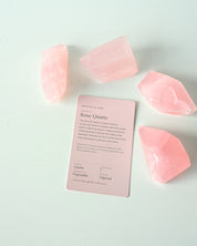 Rose Quartz Geometric Diamond Medium - soft pink faceted crystal