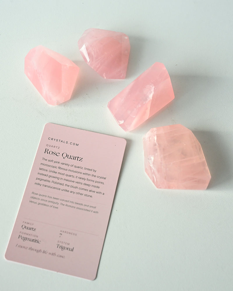 Rose Quartz Geometric Diamond