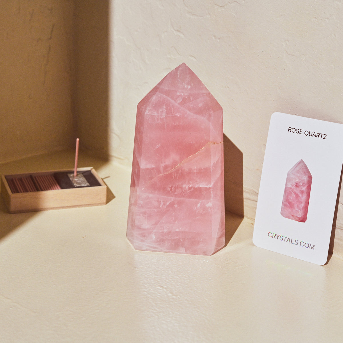 Rose Quartz crystal — Pale pink to rose specimen, Trigonal crystal system