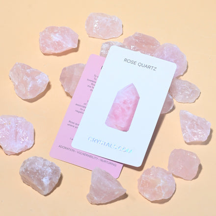 Rough Rose Quartz 3 pc — Rose Quartz crystal specimen