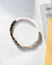 Rose Quartz, Smoky Quartz, Tiger’s Eye