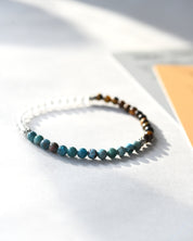Clarity + Renewal Bracelet – Apatite, Clear Quartz. Tiger’s Eye