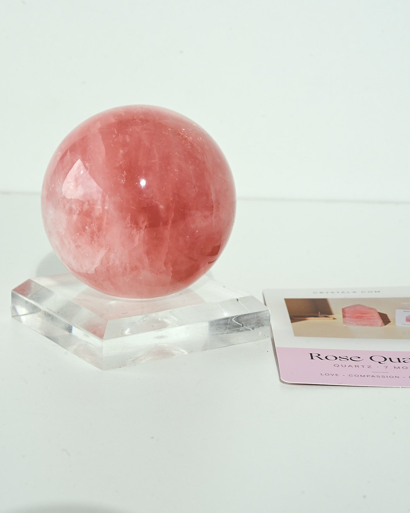 Gemmy Rose Quartz Sphere detail