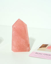 Gemmy Rose Quartz Tower LG