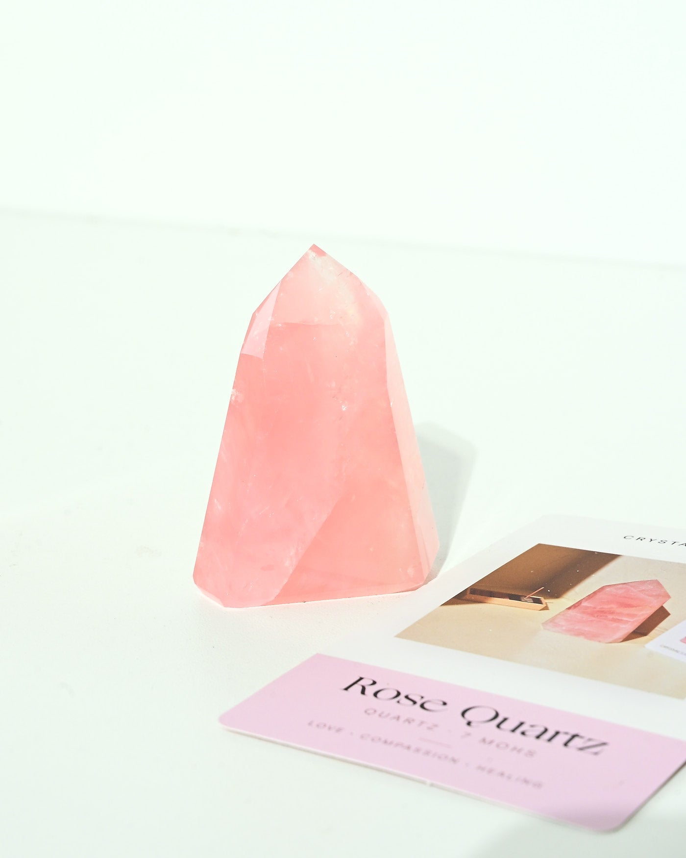 Gemmy Rose Quartz Tower SM