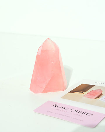 Gemmy Rose Quartz Tower SM
