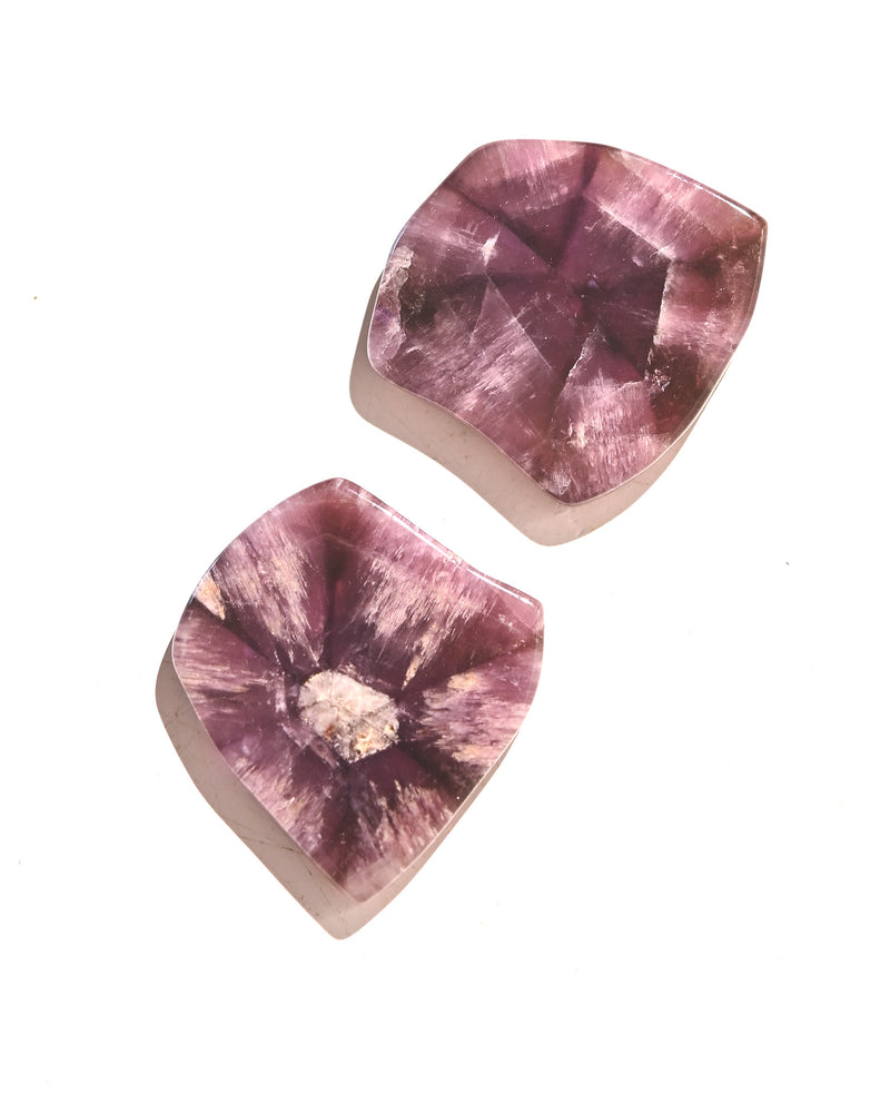Trapiche Amethyst Pair
