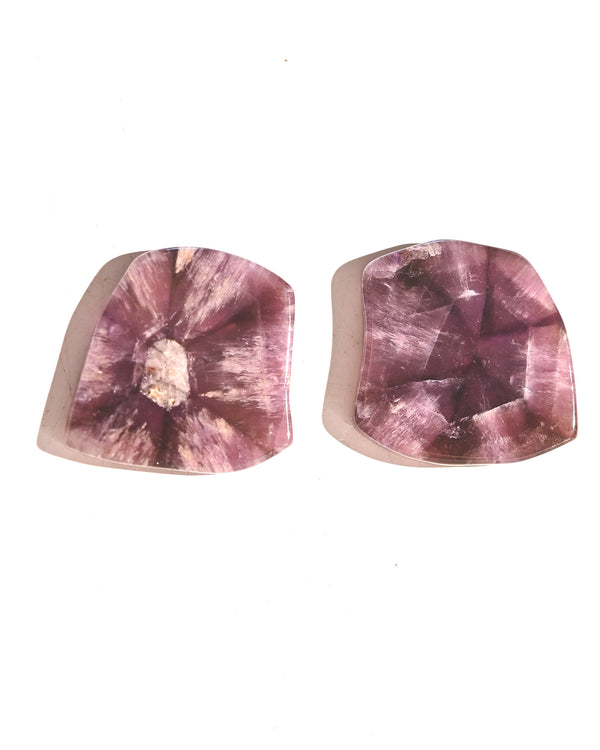 Trapiche Amethyst Pair