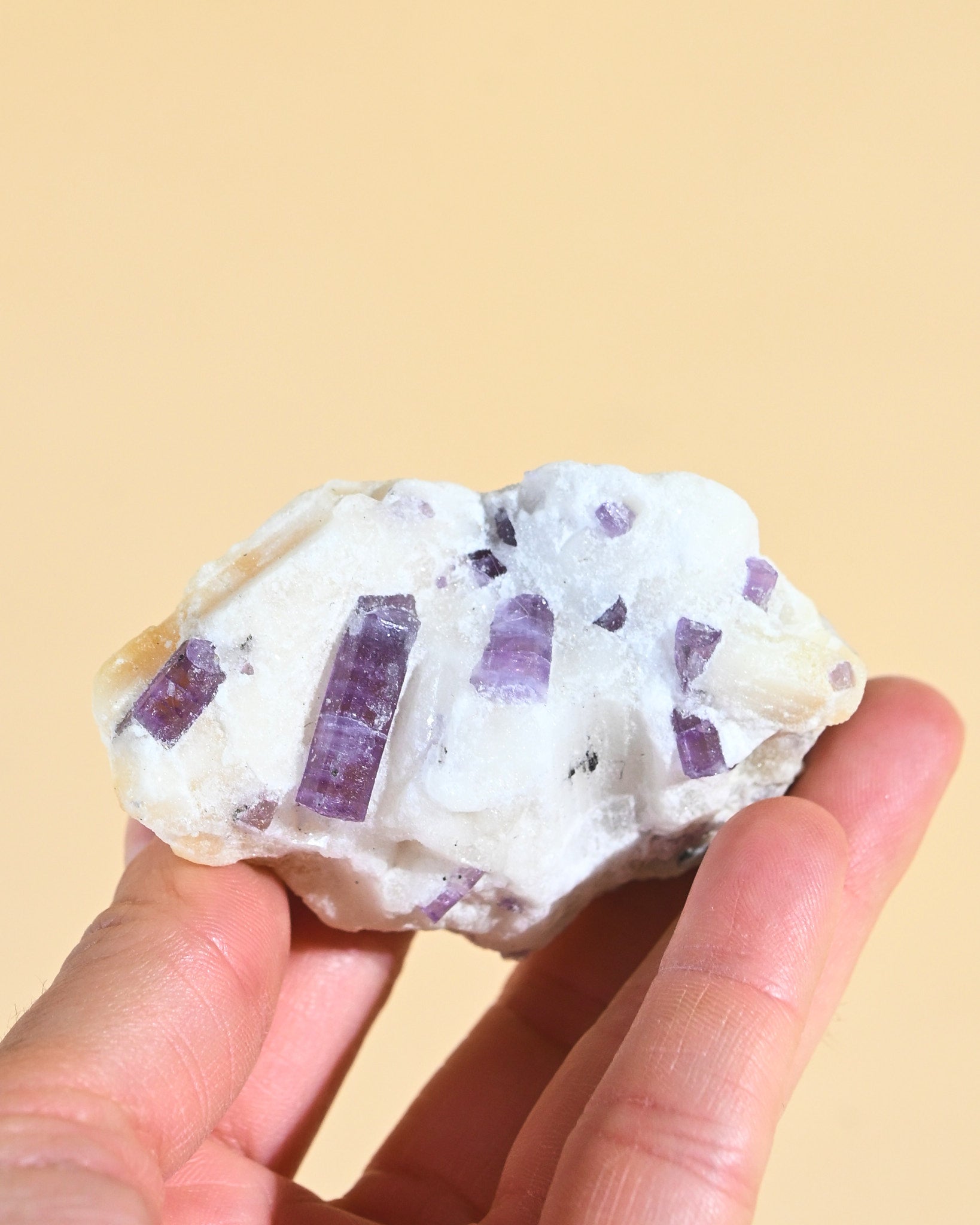 Scapolite Cluster w Calcite + Epidote 141g - calcite crystal cluster specimen scale view