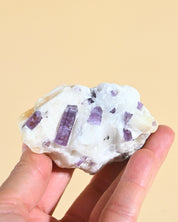 Scapolite Cluster w Calcite + Epidote 141g - calcite crystal cluster specimen in natural light