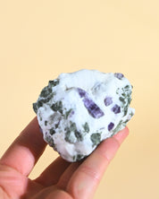 Scapolite Cluster w Calcite + Epidote 141g No. 50 - calcite crystal cluster specimen scale view