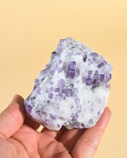 Scapolite w Calcite - calcite crystal rough natural close up detail